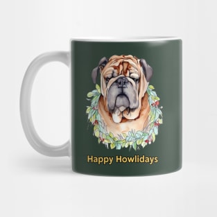 Happy Howlidays Mastiff Mug